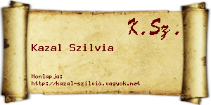 Kazal Szilvia névjegykártya